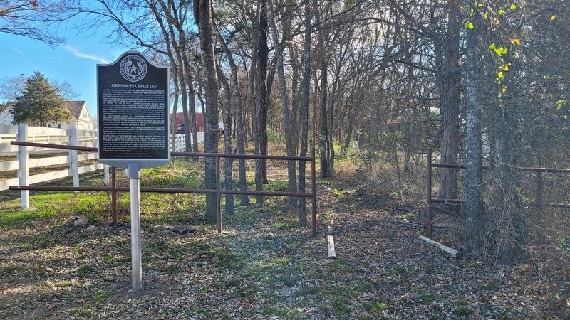 The Orenduff Cemetery and Marker image. Click for full size.