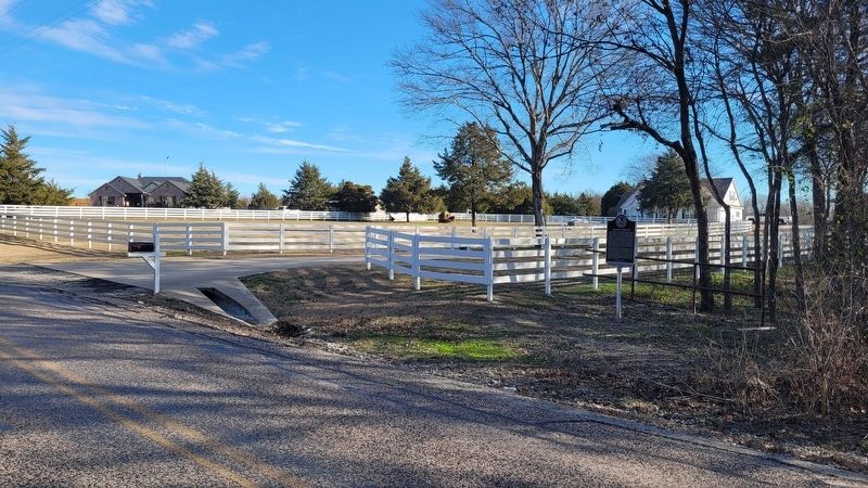 The view of the Orenduff Cemetery Marker along the street image. Click for full size.
