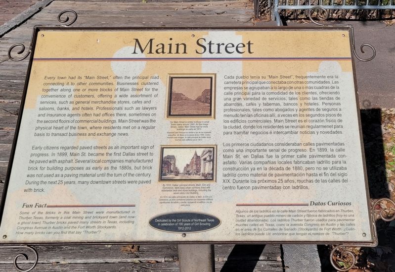 Main Street Marker. Click for full size. Main Street Marker image. Click for full size.