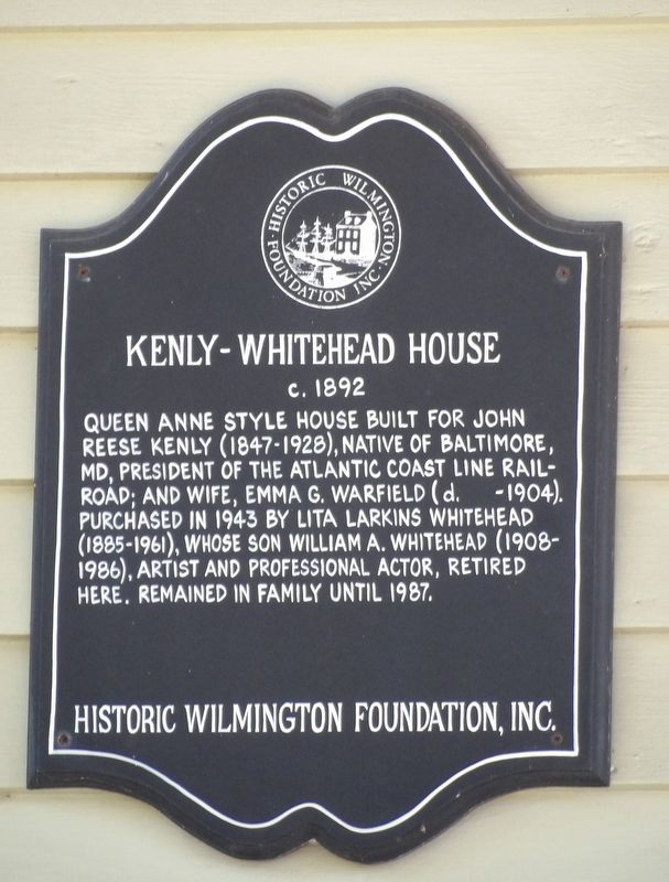 Kenly-Whitehead House Marker image. Click for full size.