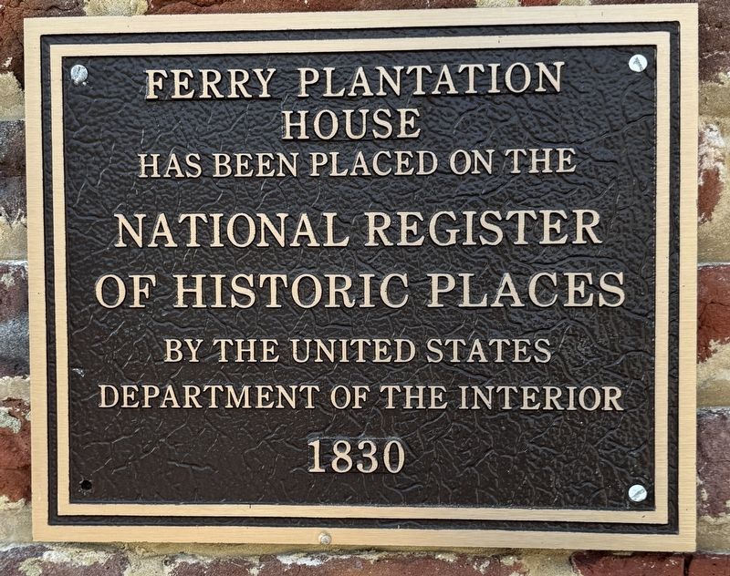 The Ferry Plantation House Marker image. Click for full size.
