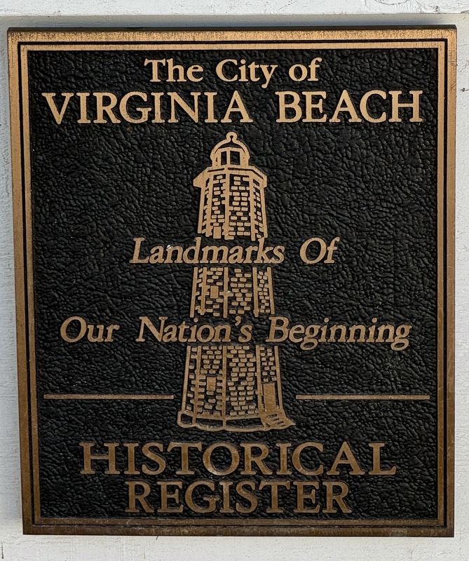 The City of Virginia Beach Historical Register Plaque image. Click for full size.
