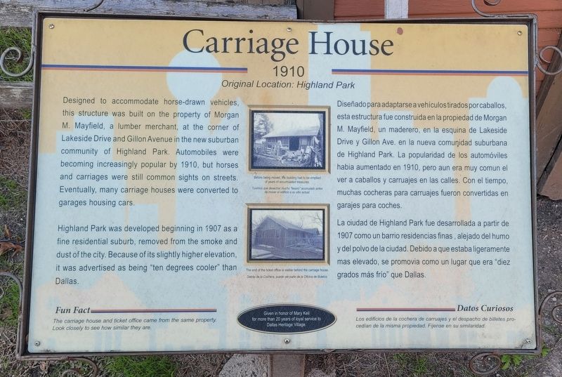 Carriage House Marker. Click for full size. Carriage House Marker image. Click for full size.