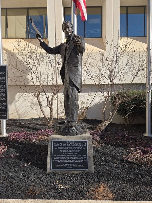 General Lewis Lawrence Griffin statue & marker image. Click for full size.