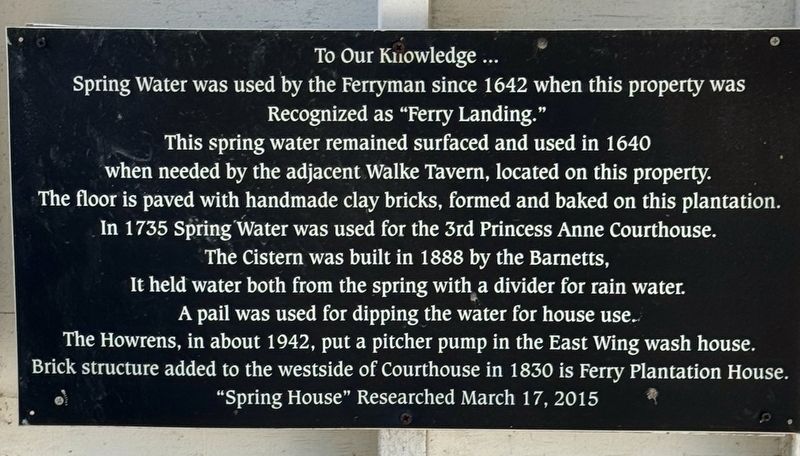 Spring Water Cistern Marker image. Click for full size.