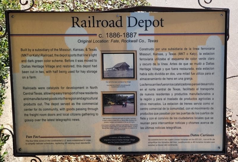Railroad Depot Marker. Click for full size. Railroad Depot Marker image. Click for full size.
