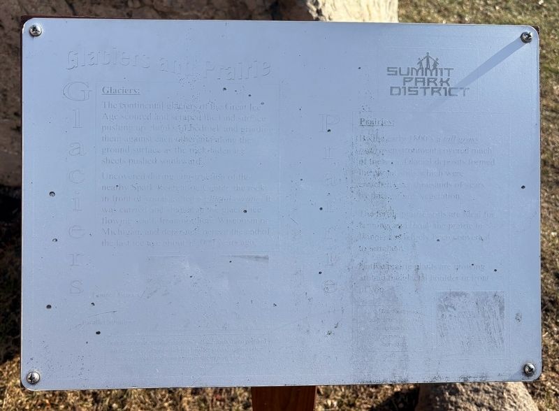 Glaciers and Prairie Marker image. Click for full size.