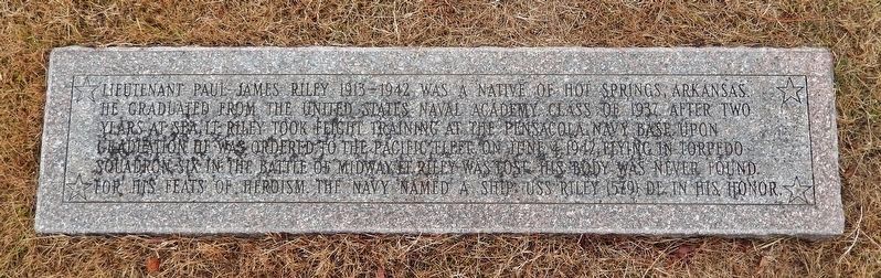 USS <i>Riley</i> DE-579 Marker image. Click for full size.
