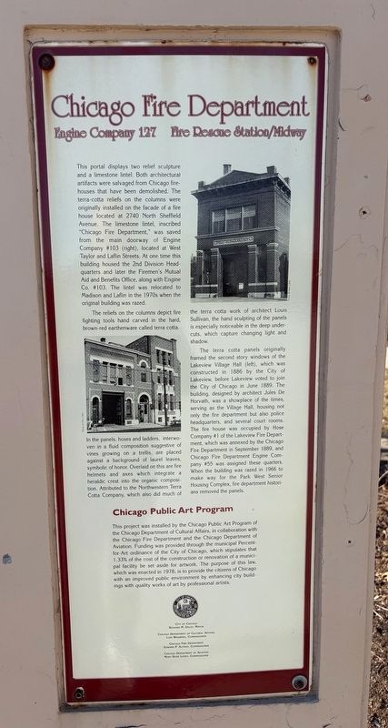 Chicago Fire Department Engine Company 127 Marker image. Click for full size.