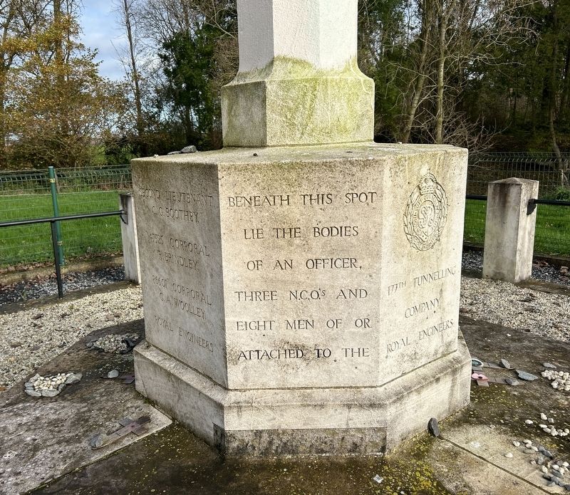177th Tunneling Company Royal Engineers Memorial Marker. Click for full size. 177th Tunneling Company Royal Engineers Memorial Marker image. Click for full size.