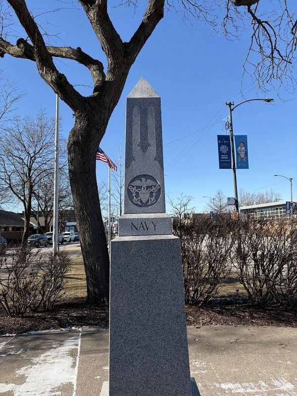 Veterans Memorial (east-facing side). Click for full size. Veterans Memorial (east-facing side) image. Click for full size.