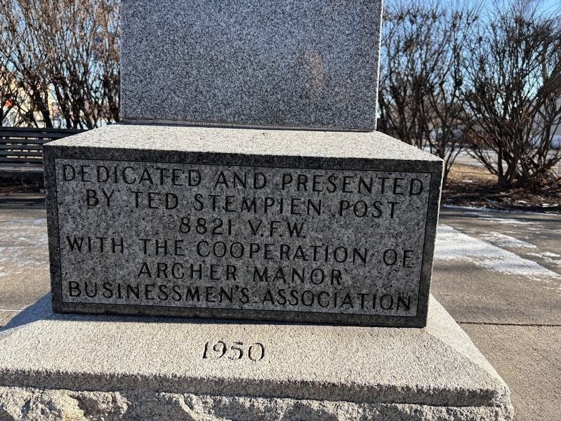 Veterans Memorial: Dedication. Click for full size. Veterans Memorial: Dedication image. Click for full size.