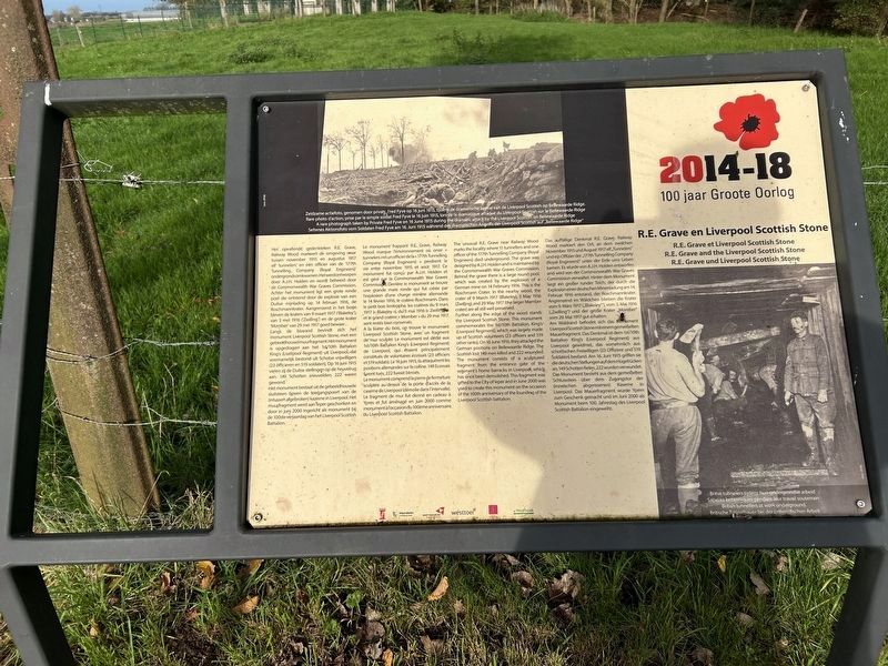 R.E. Grave and Liverpool Scottish Stone Marker image. Click for full size.