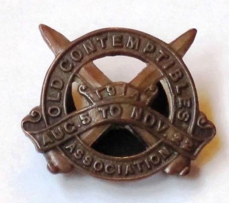 Old Contemptibles pin. Click for full size. Old Contemptibles pin image. Click for full size.