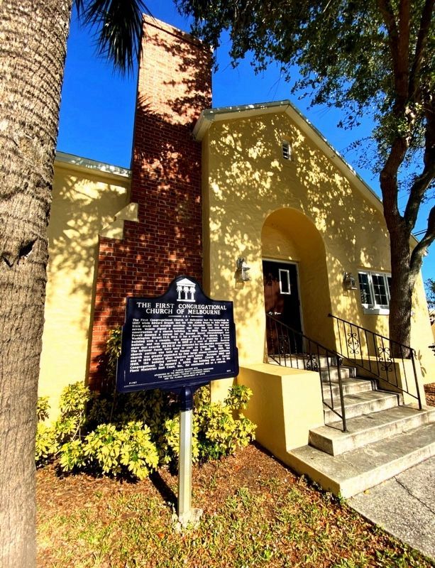 The First Congregational Church of Melbourne Marker image. Click for full size.