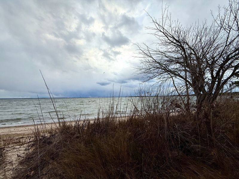 Beach along the Potomac River, where the British landing was Prevented. image. Click for full size.
