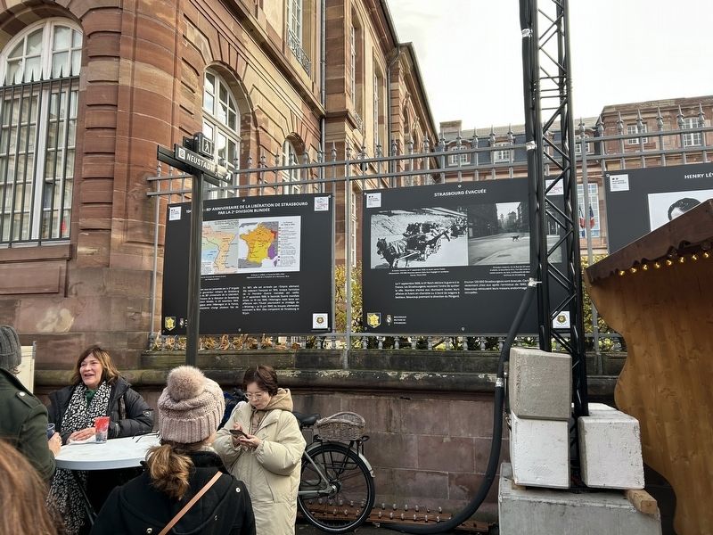 80th Anniversary of the Liberation of Strasbourg Marker. Click for full size. 80th Anniversary of the Liberation of Strasbourg Marker image. Click for full size.