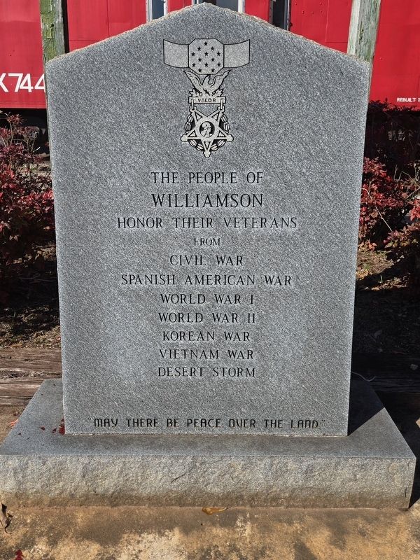 Williamson Veterans Memorial Marker image. Click for full size.