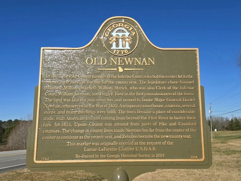 Old Newnan Marker image. Click for full size.