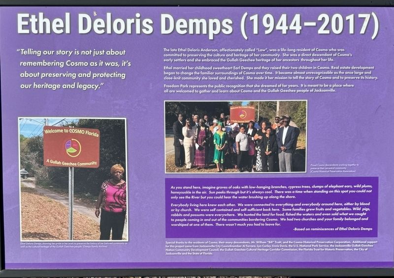 Ethel Deloris Demps Marker image. Click for full size.