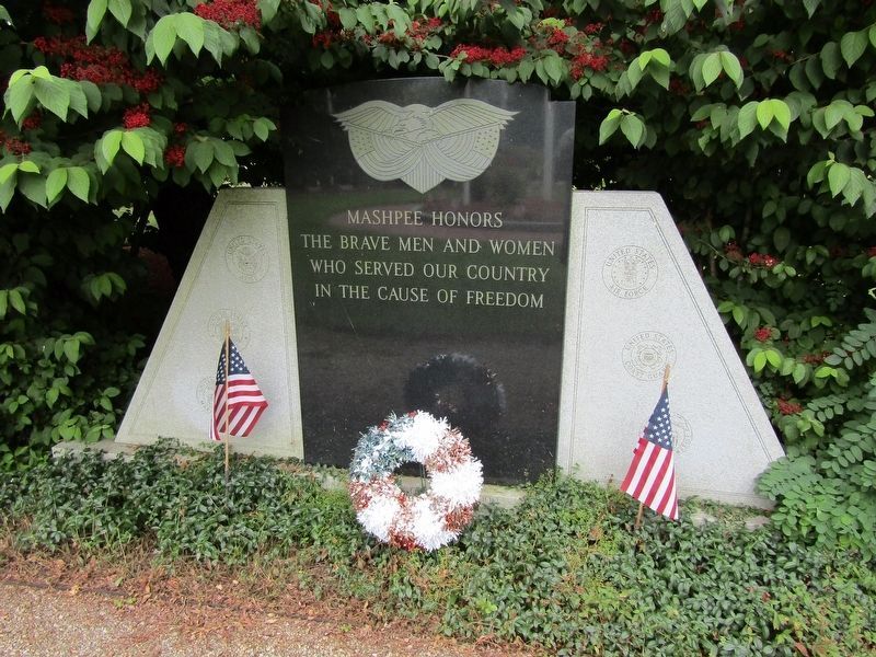 Mashpee Veterans Garden Memorial. Click for full size. Mashpee Veterans Garden Memorial image. Click for full size.