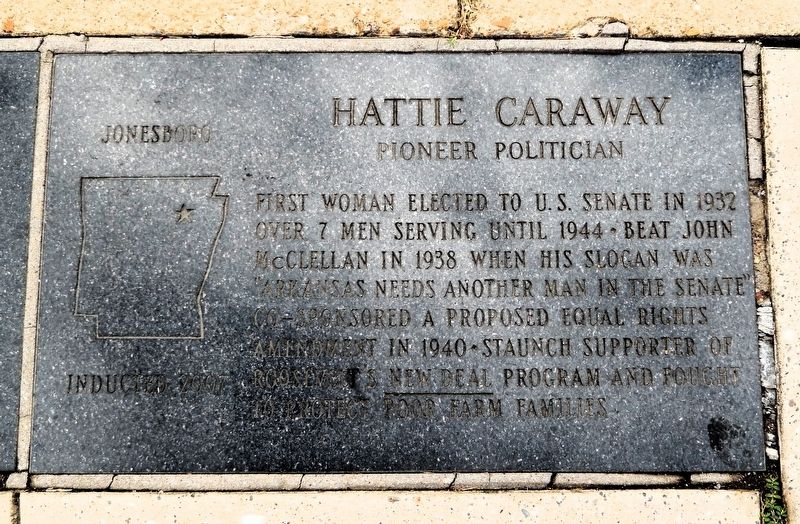 Hattie Caraway Marker image. Click for full size.
