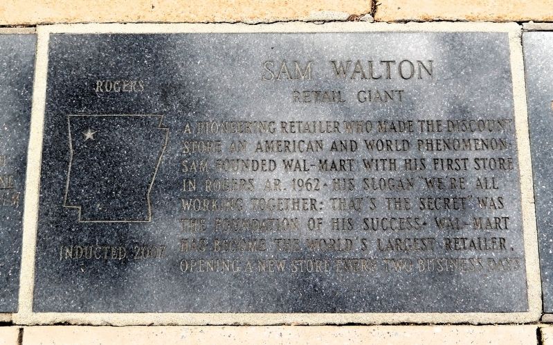 Sam Walton Marker image. Click for full size.