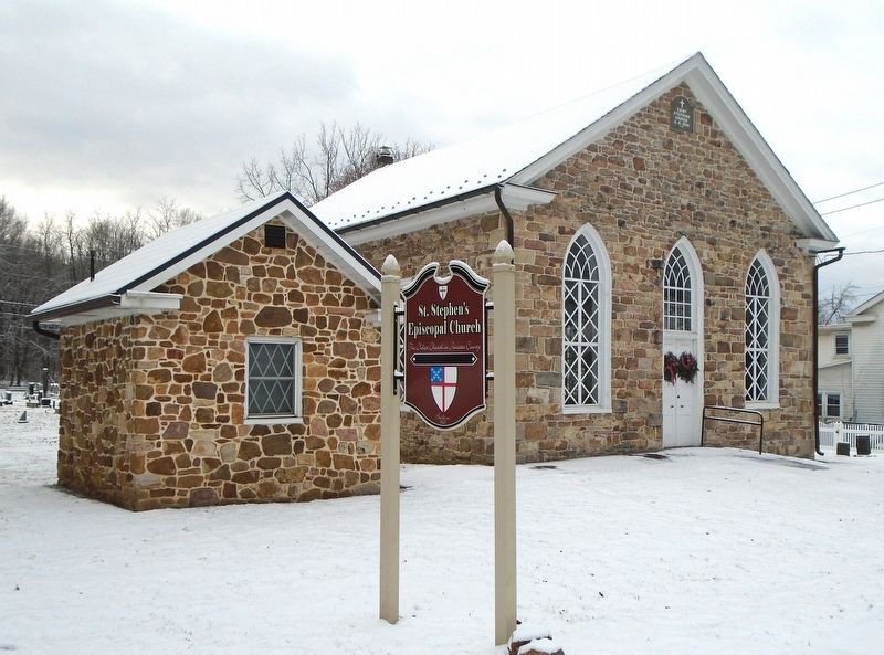 St. Stephen's Episcopal Church and Marker. Click for full size. St. Stephen's Episcopal Church and Marker image. Click for full size.