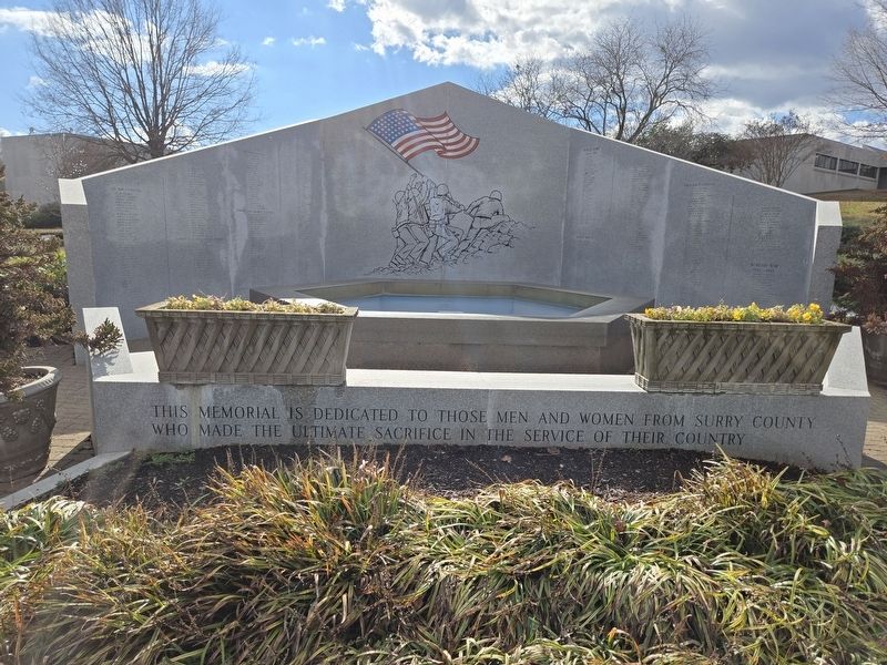 Surry County War Memorial Marker image. Click for full size.