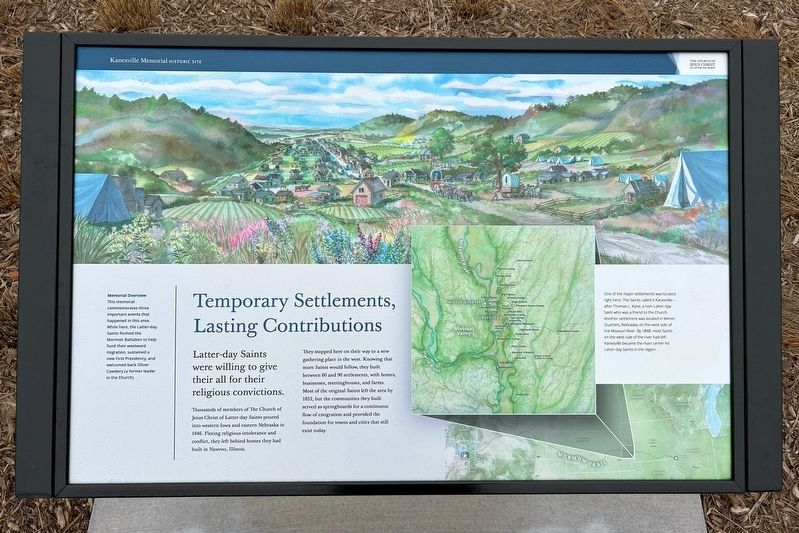 Temporary Settlements, Lasting Contributions Marker. Click for full size. Temporary Settlements, Lasting Contributions Marker image. Click for full size.