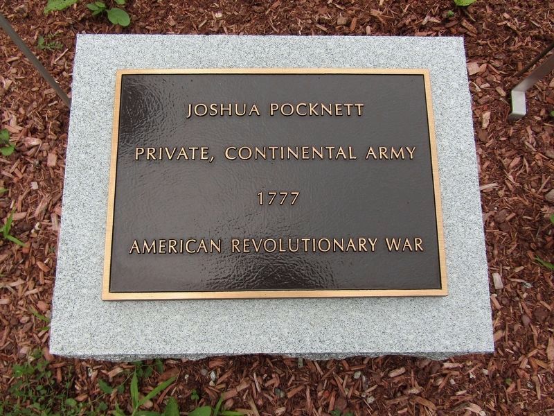 Joshua Pocknett Marker. Click for full size. Joshua Pocknett Marker image. Click for full size.