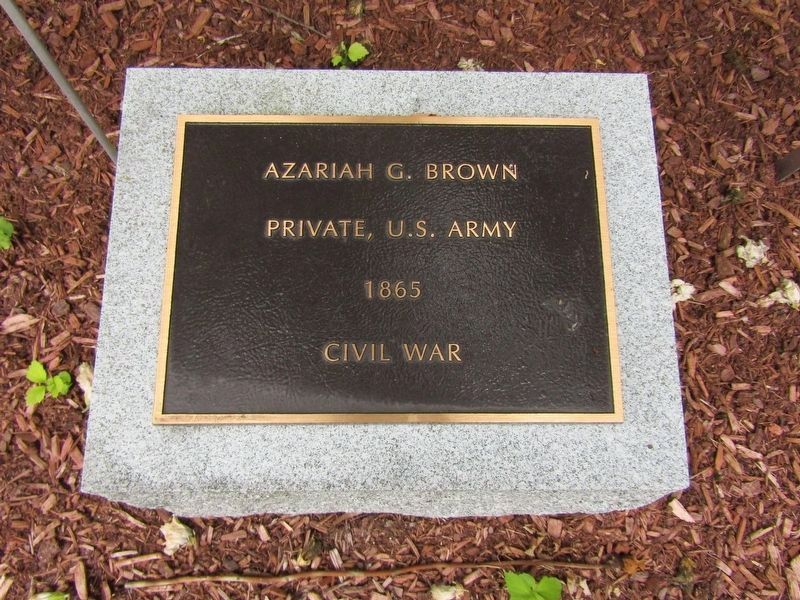 Azariah G. Brown Marker image. Click for full size.