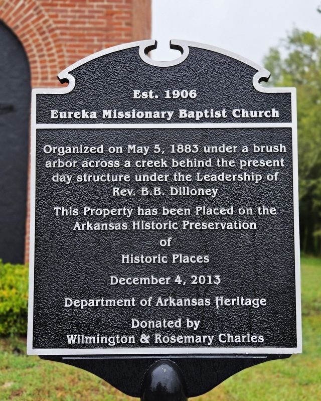 Eureka Missionary Baptist Church Marker image. Click for full size.