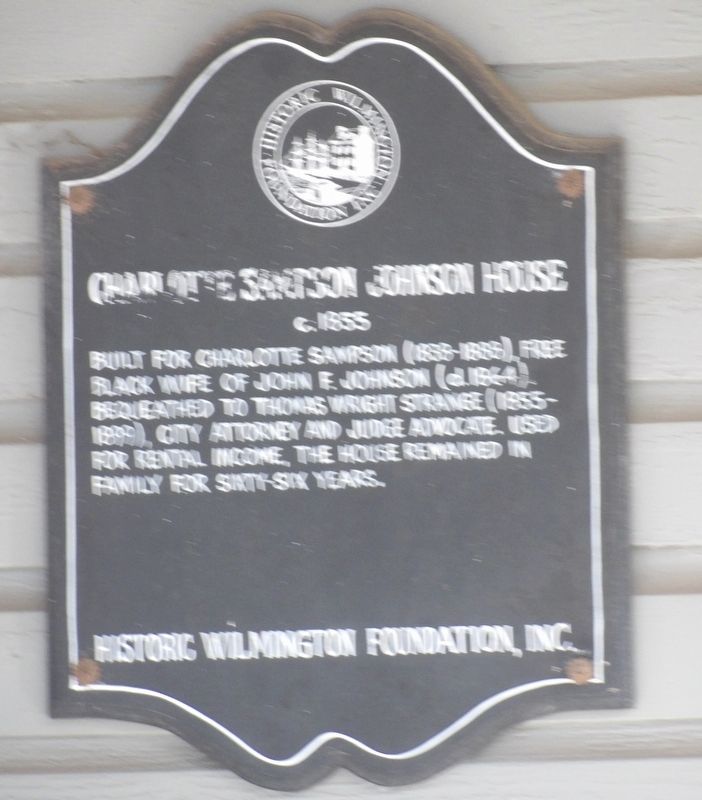 Charlotte Sampson Johnson House Marker. Click for full size. Charlotte Sampson Johnson House Marker image. Click for full size.