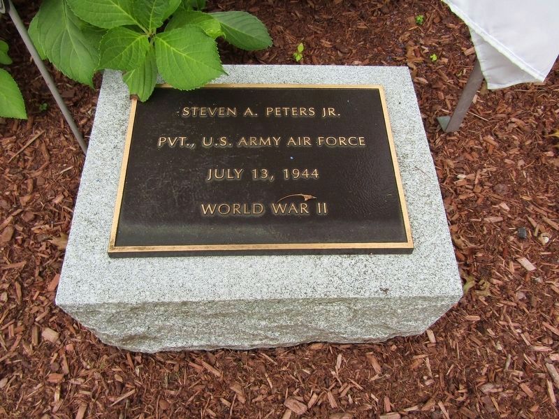 Steven A. Peters Jr. Marker. Click for full size. Steven A. Peters Jr. Marker image. Click for full size.