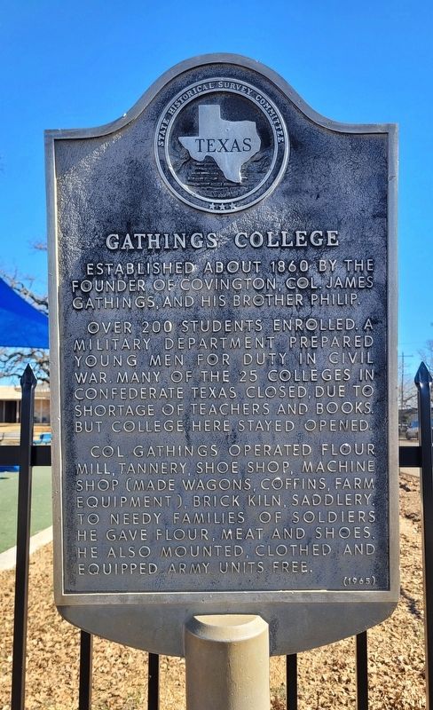 Gathings College Marker. Click for full size. Gathings College Marker image. Click for full size.