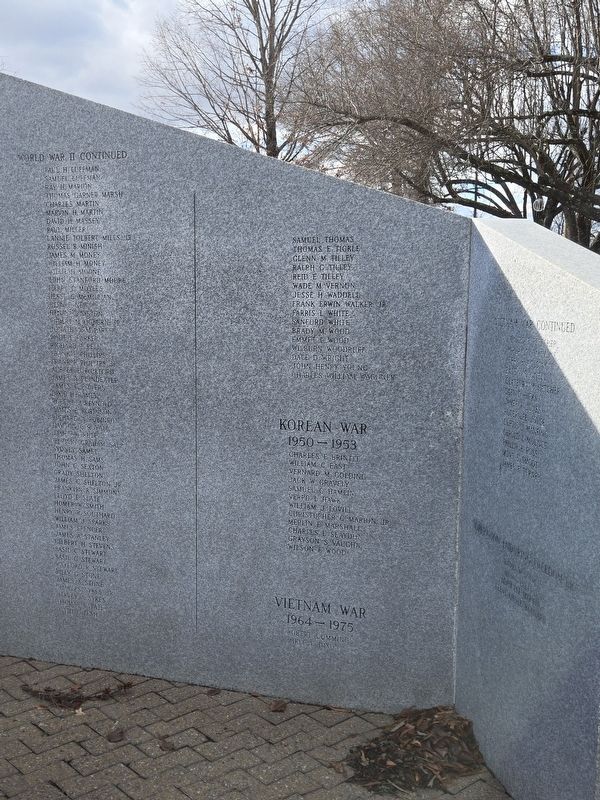 Surry County Veterans Memorial (far right panels) image. Click for full size.