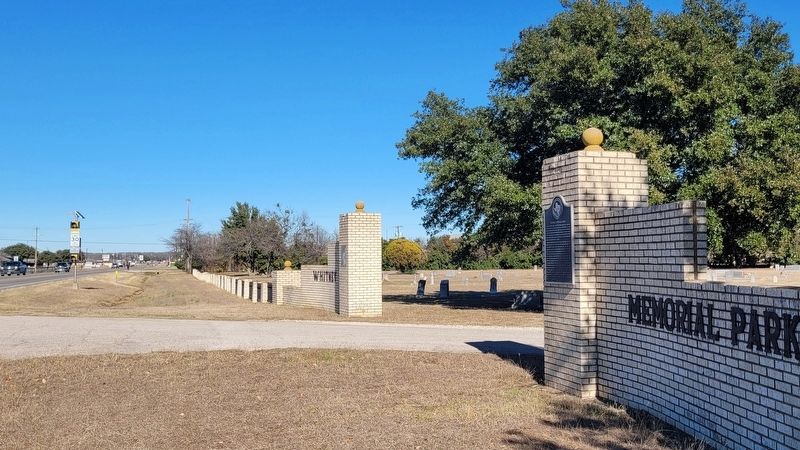 The view of the Whitney Memorial Park and Marker from the street image. Click for full size.