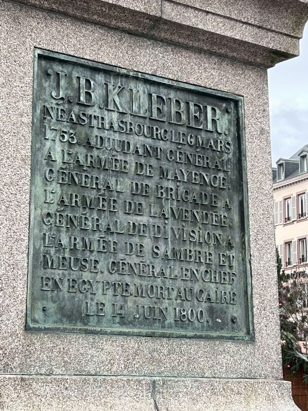 J. B. Kléber Marker. Click for full size. J. B. Kléber Marker image. Click for full size.