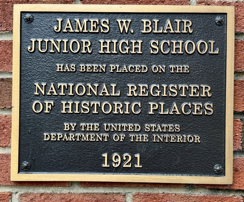 Blair Junior High School Marker. Click for full size. Blair Junior High School Marker image. Click for full size.