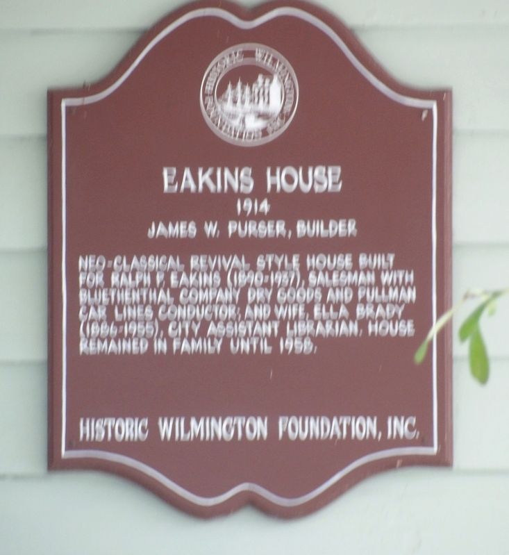 Eakins House Marker. Click for full size. Eakins House Marker image. Click for full size.