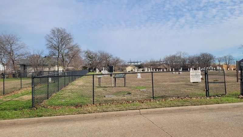 The view of the Old City Cemetery and Marker from the street. Click for full size. The view of the Old City Cemetery and Marker from the street image. Click for full size.
