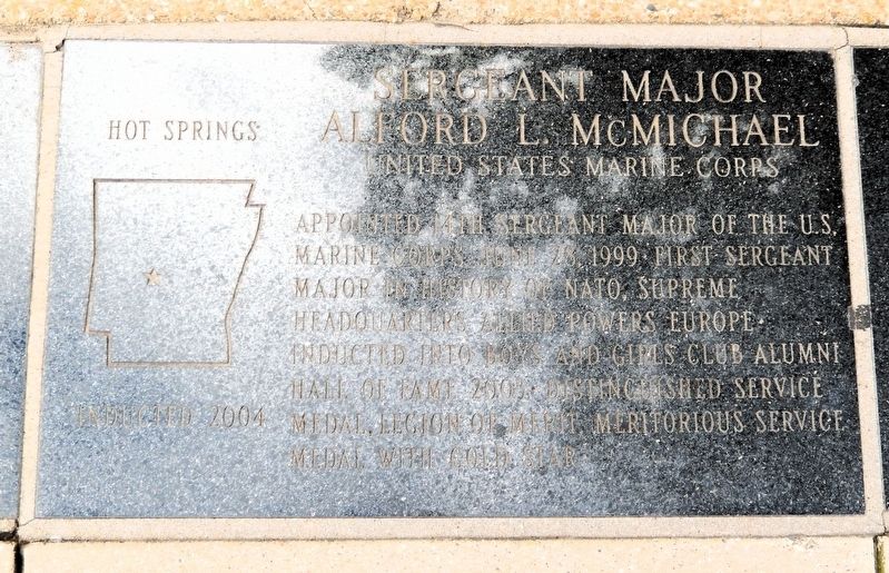 Sergeant Major Alford L. McMichael Marker image. Click for full size.