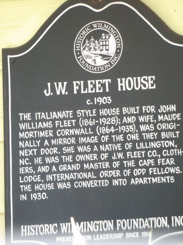 J.W. Fleet House Marker. Click for full size. J.W. Fleet House Marker image. Click for full size.