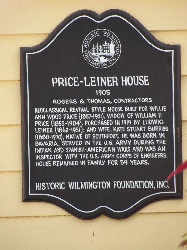 Price-Leiner House Marker. Click for full size. Price-Leiner House Marker image. Click for full size.