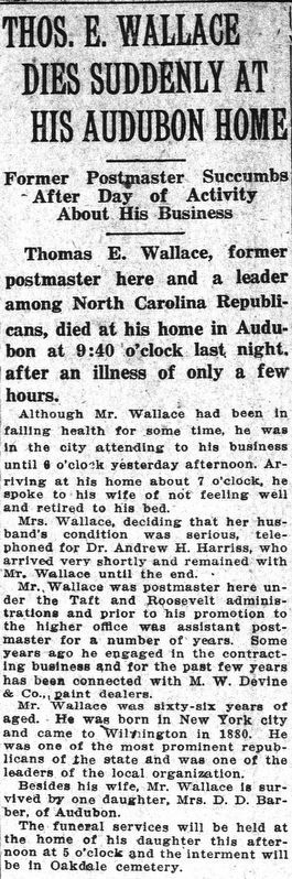 Thomas Edmond Wallace obituary. Click for full size. Thomas Edmond Wallace obituary image. Click for full size.