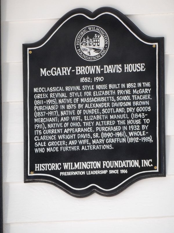 McGary-Brown-Davis House Marker image. Click for full size.