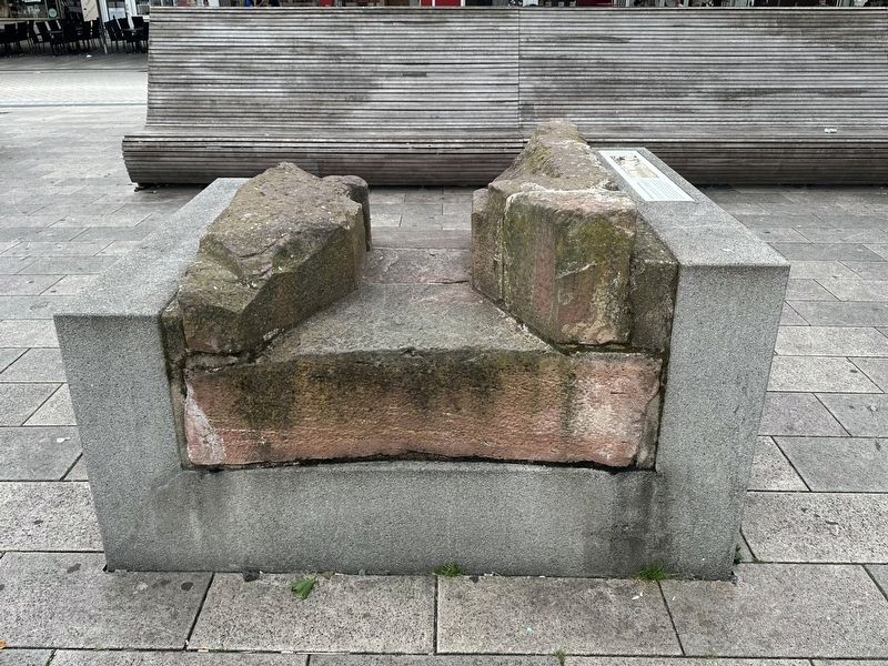 View of the remains of the embrasure and marker. Click for full size. View of the remains of the embrasure and marker image. Click for full size.