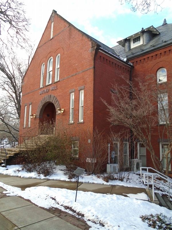 Dutcher Hall and Marker image. Click for full size.