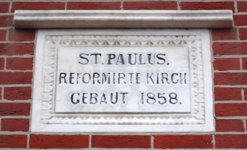 St. Paul's Reformed Church Date Stone image. Click for full size.